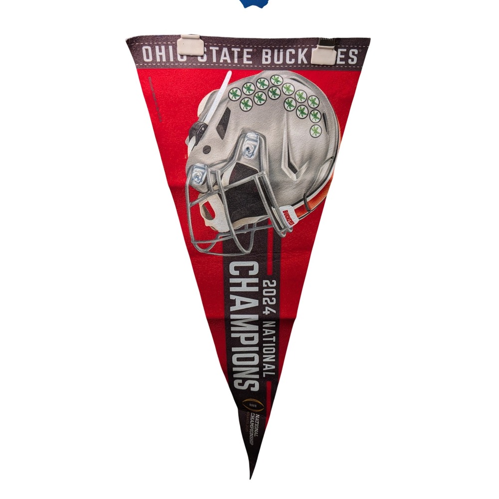 WinCraft Pennant Ohio State Buckeyes OS 2024 National Champions Red New Helmet